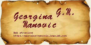 Georgina Manović vizit kartica